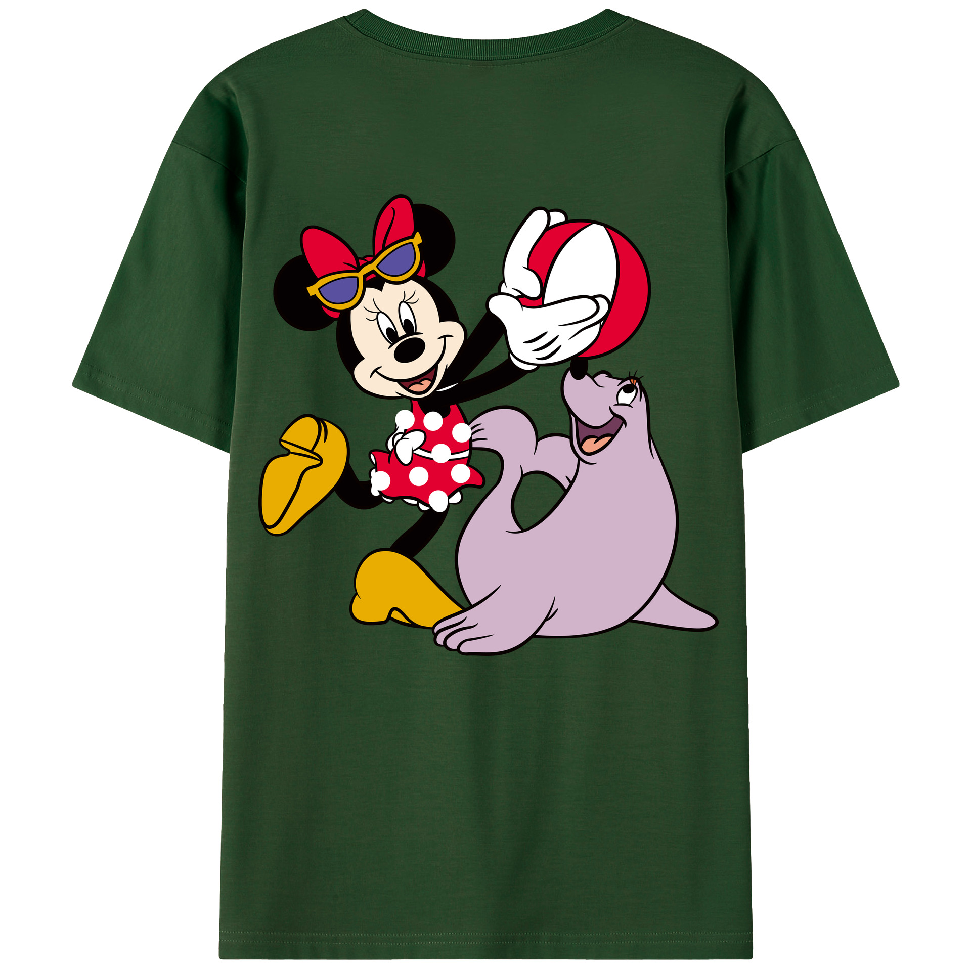 （画像用） ミッキーマウス Mickey Mouse 綿100％半袖Tシャツ（背面プリント）